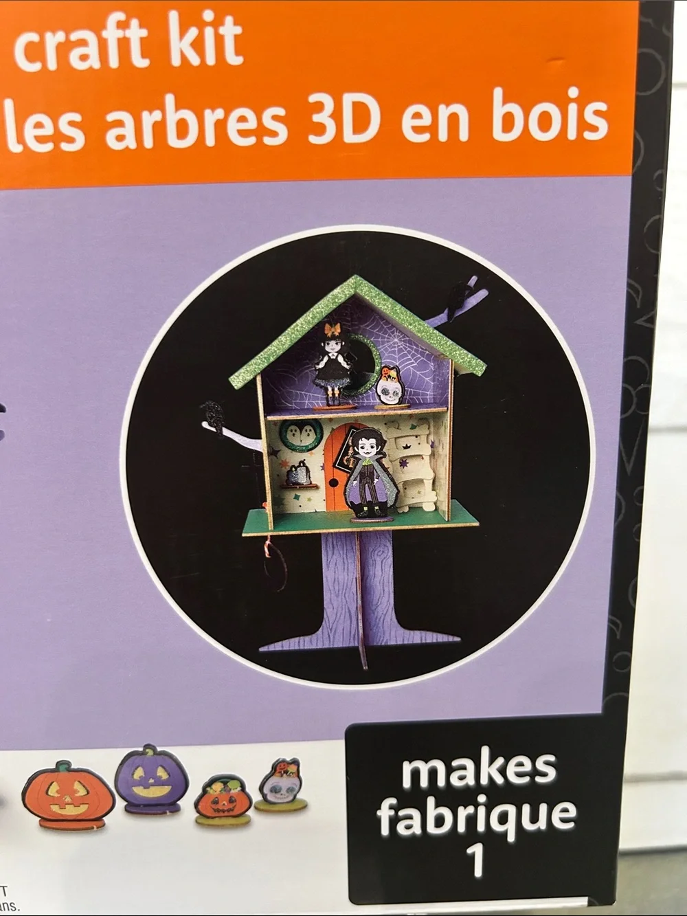 Creatology Halloween 3D Wood Tree House Craft Kit - Purple/Green